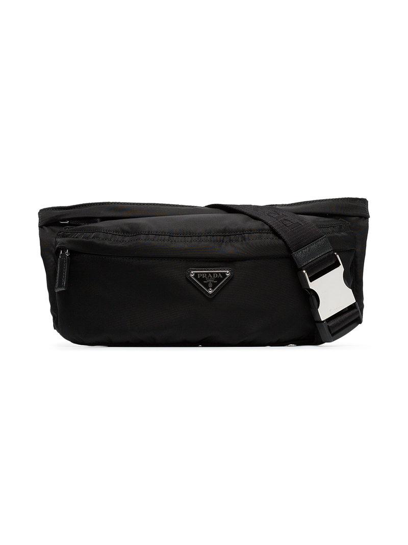 prada logo belt bag
