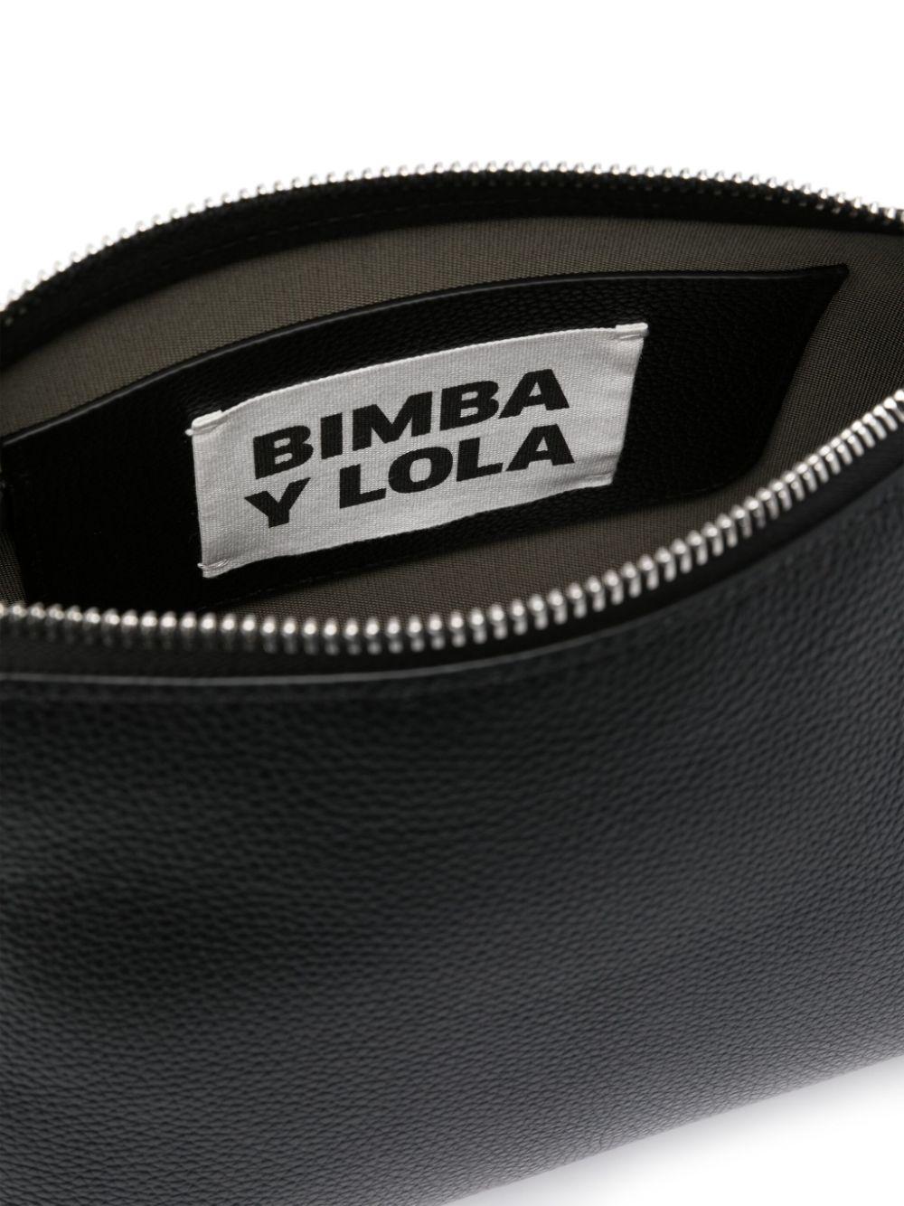 Bimba y Lola small logo-plaque crossbody bag, Black