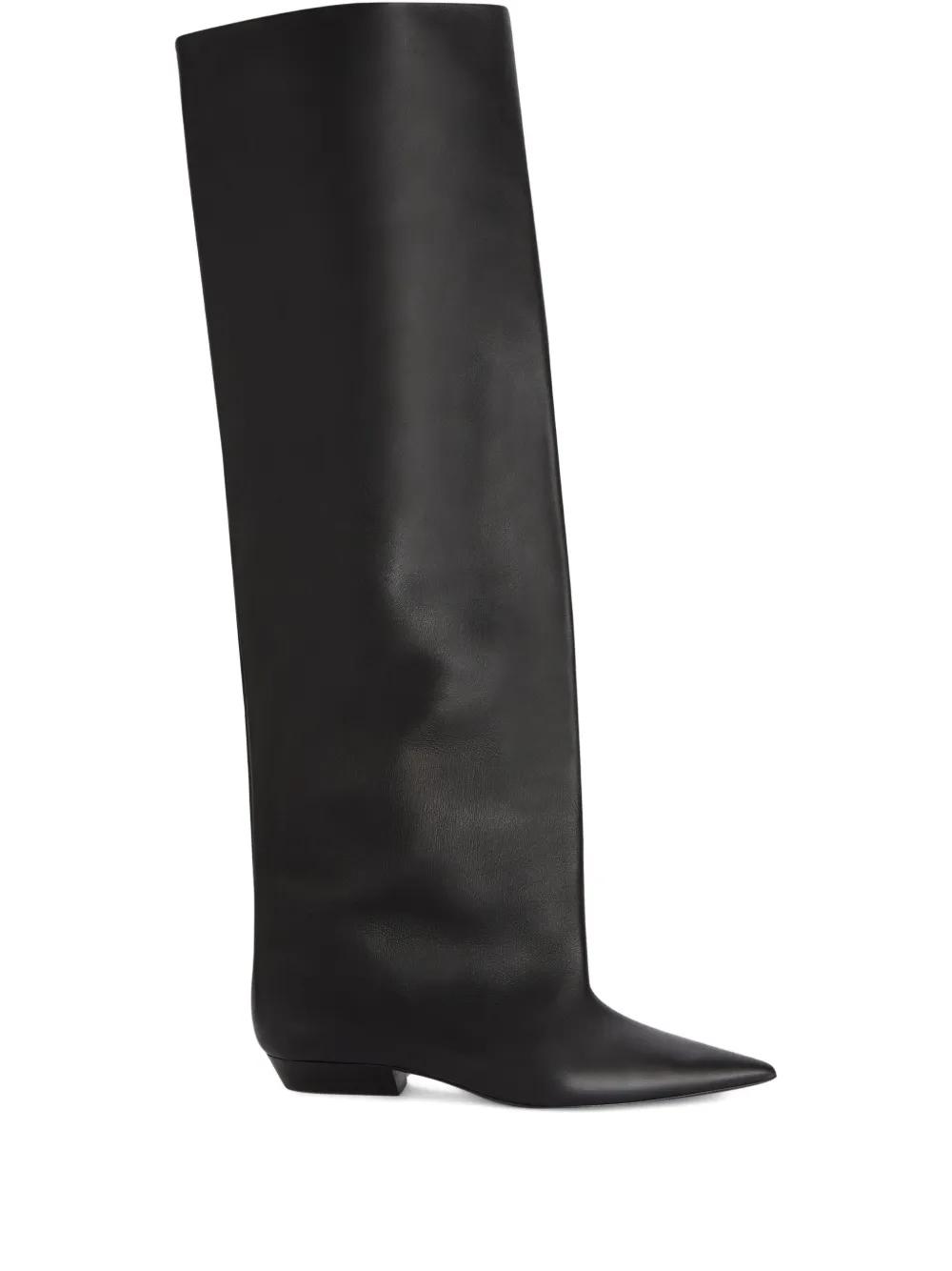 ブーツその他 Jil Sander Glossy High-Shaft Leather Boots 20890422_50861385_1000.jpg