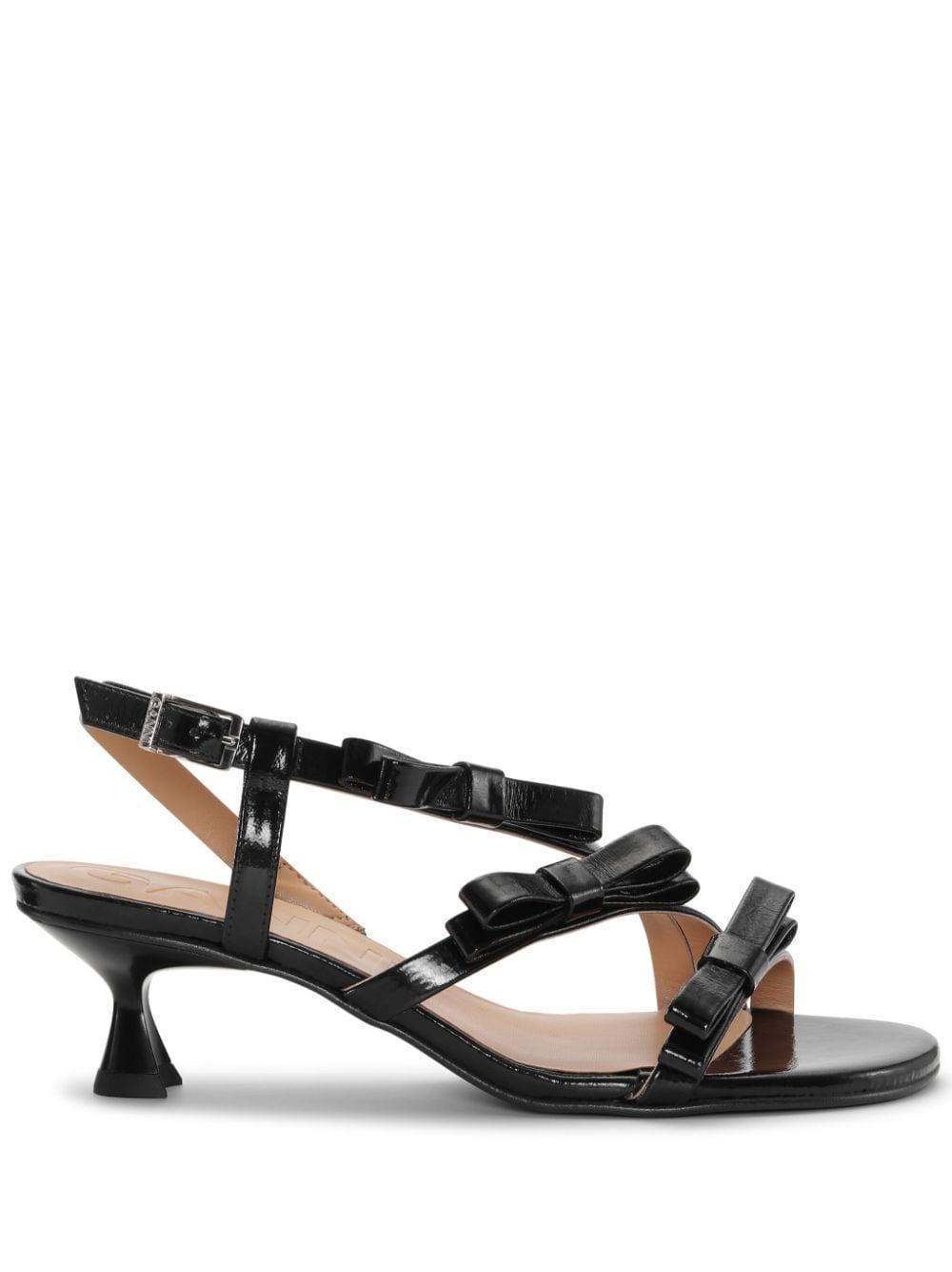 shop wholesale Ganni Women s Black 25mm Bow detail Kitten heel