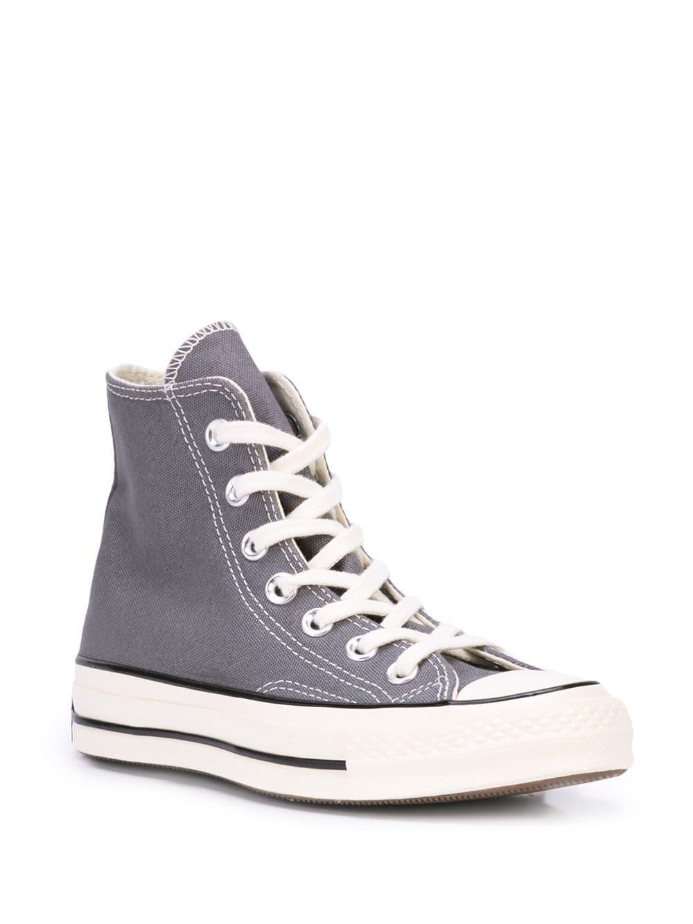 Converse Lace Hightop Sneakers in Grey (Gray) for Men Lyst