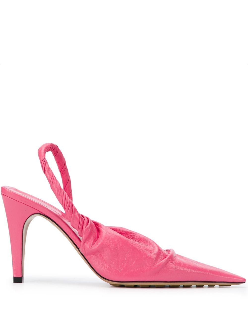 Bottega Veneta Leather Bv Point High Heel Pumps In Pink Lyst