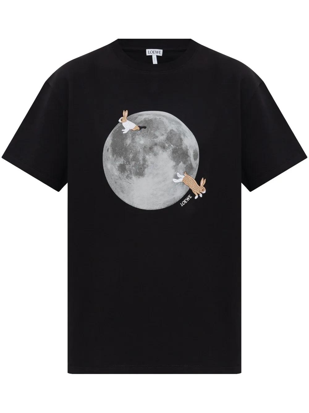 【コラボ】LOEWE / × Suna Fujita ゆったり コットン Tシャツ Loewe X Suna Fujita T-Shirt in Black | Lyst