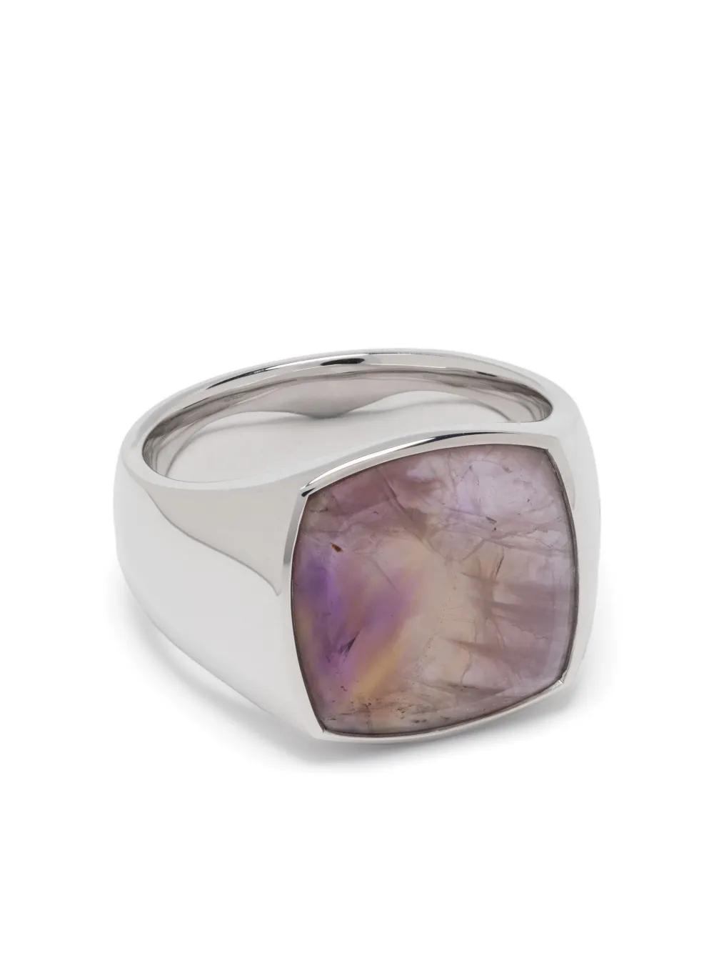 Tom Wood Cushion Sakura Ring in Grey | Lyst UK