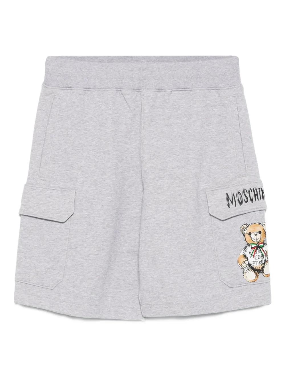 ショートパンツ Moschino \"SAFARI ESSENTIAL KIT\" BERMUDA (03025430_0084) Moschino Baby - Yellow Cotton Teddy Logo Shorts Set