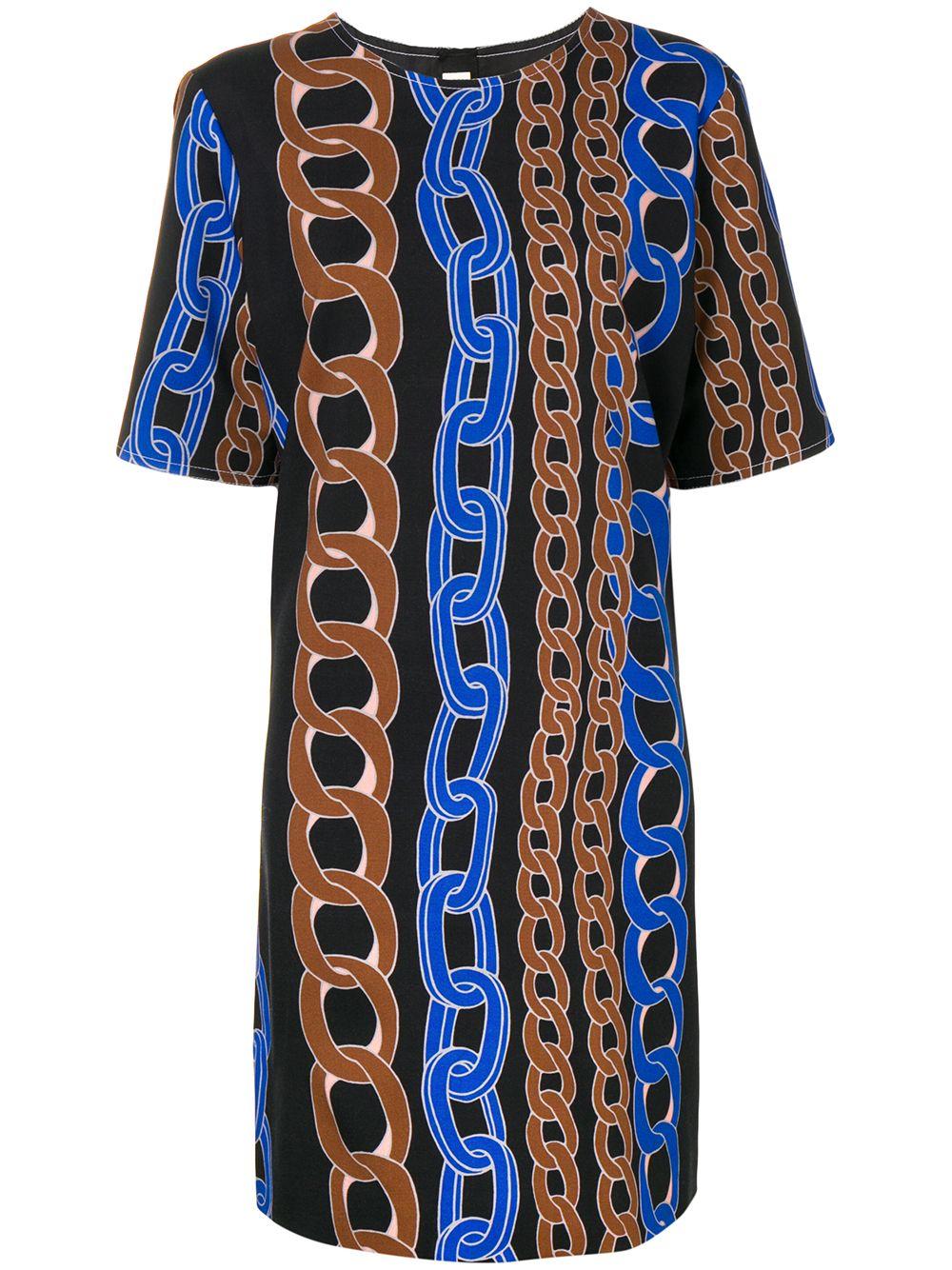 Marni Wool Chain Print Dress in Black Lyst