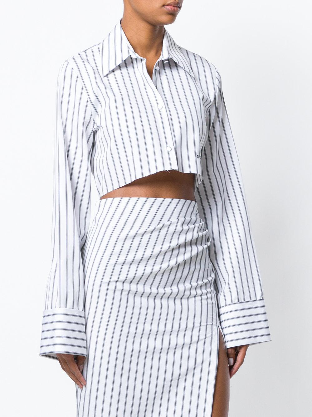 off white striped tee