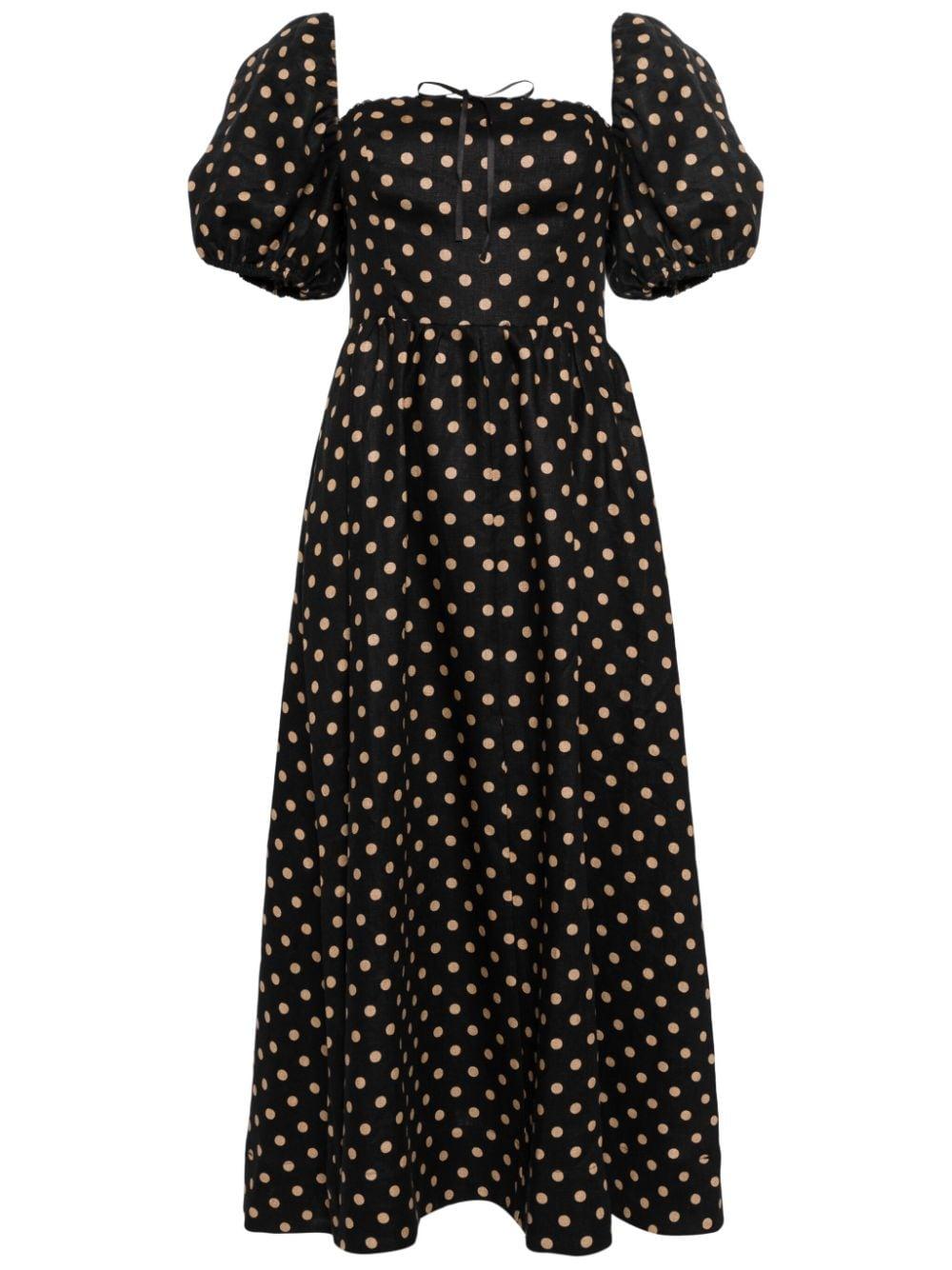 Reformation Miles linen midi dress - White