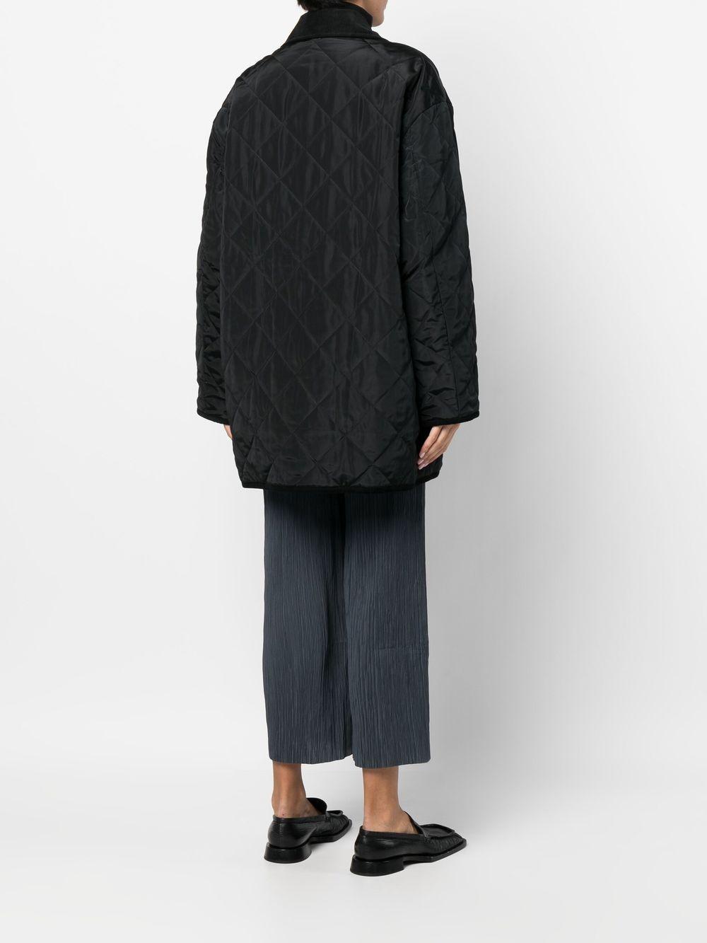 Filippa K Spread-collar Buttoned Quilted Jacket in Black | Lyst Australia