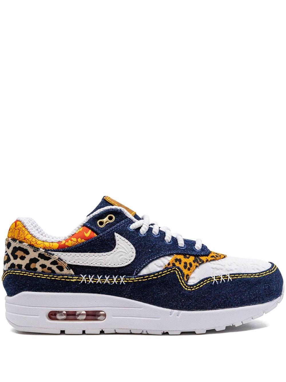 Nike Air Max 1 Prm "denim Leopard" Sneakers in Blue for Men | Lyst