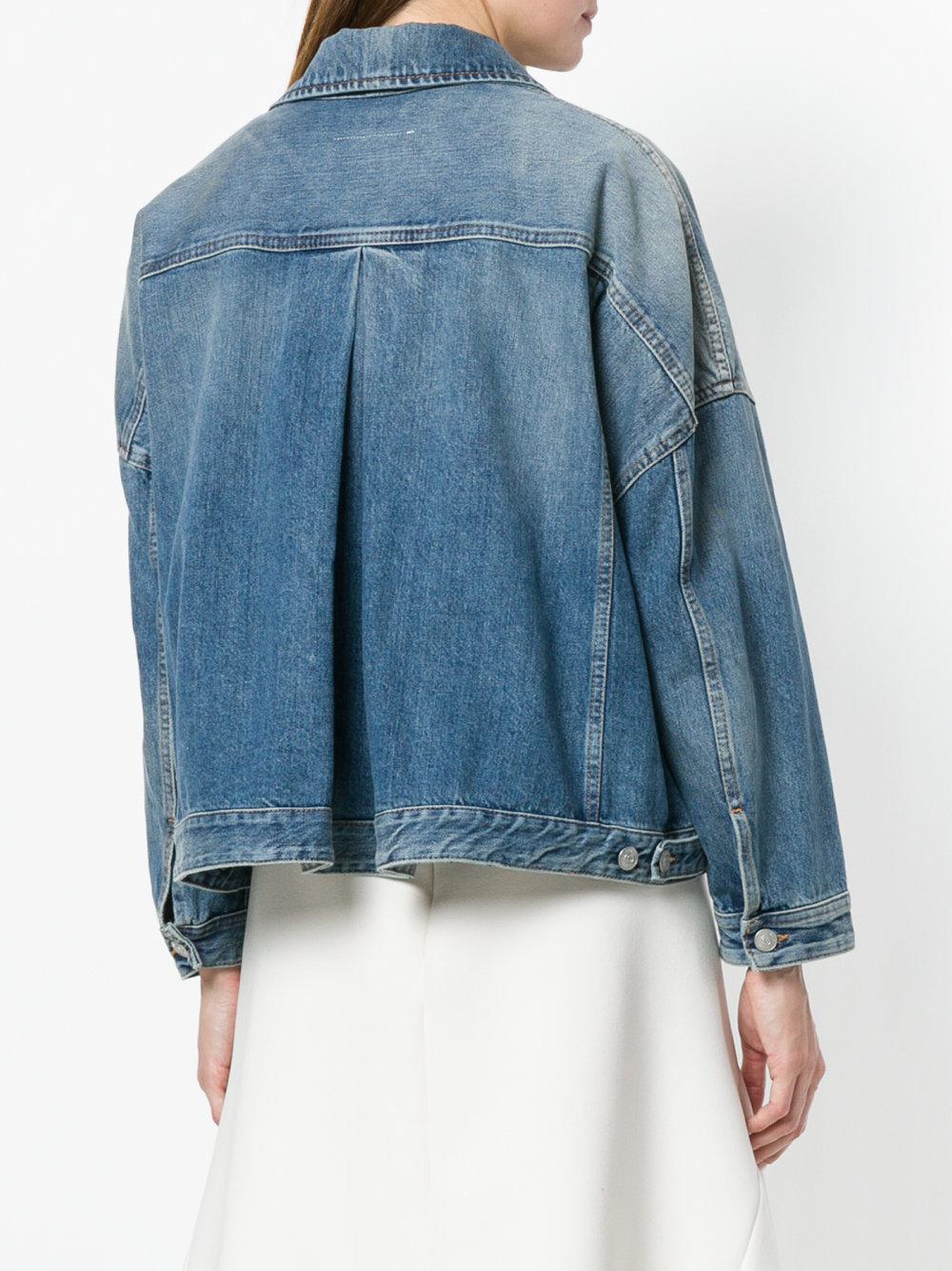 mm6 oversized denim jacket