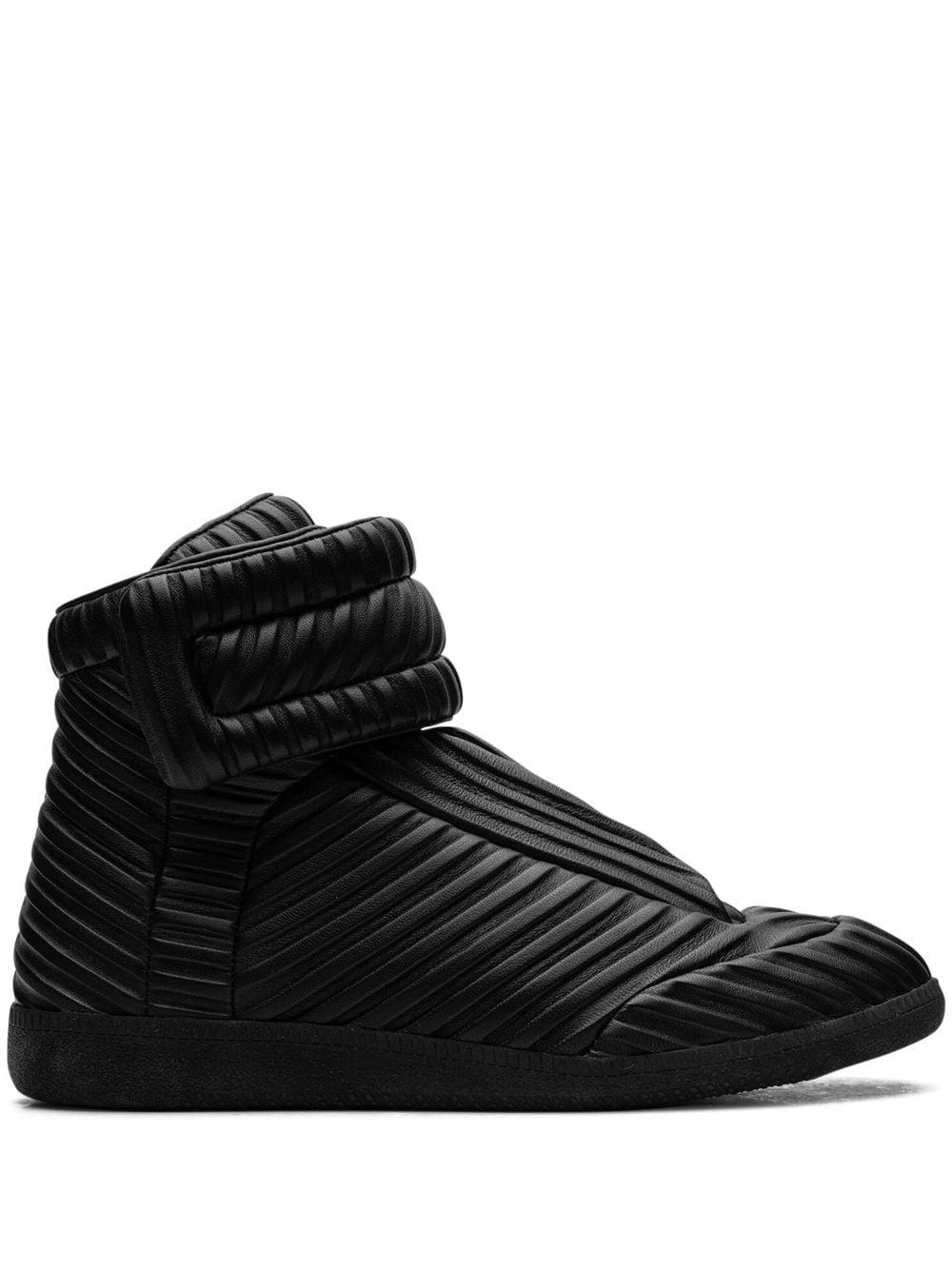 【関税&送料込】Maison Margiela Black Leather Climber Sneake Maison Margiela Climber high-top Leather Sneakers | Black