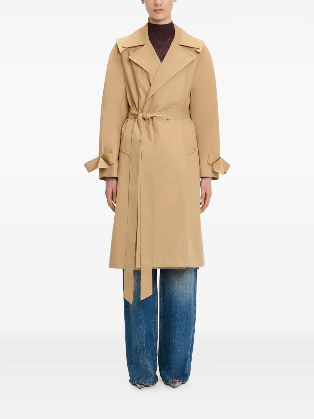 【VICTORIA BECKHAM】ウール トレンチコート $990⭐VICTORIA BECKHAM 2022 Belted Trench Jacket Khaki Bi