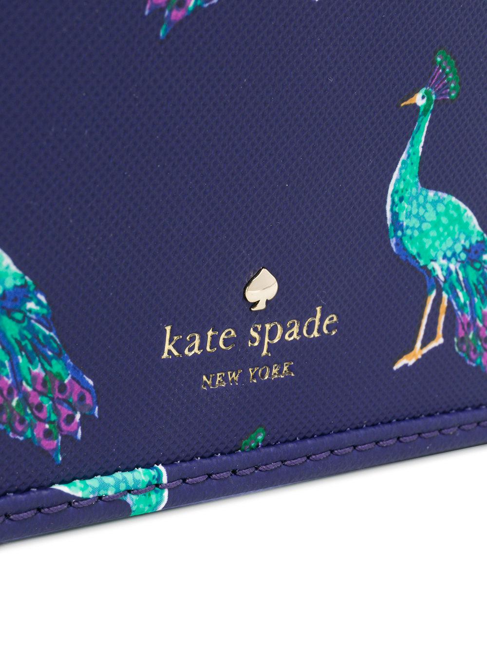 Kate Spade Peacock Printed Crossbody Bag in Blue | Lyst