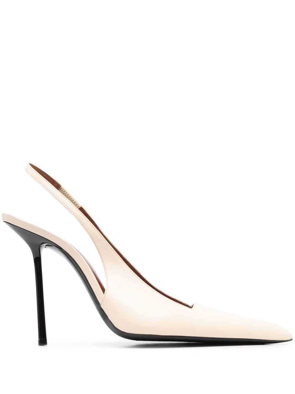 Saint Laurent Kiss 115mm Pumps in White Lyst