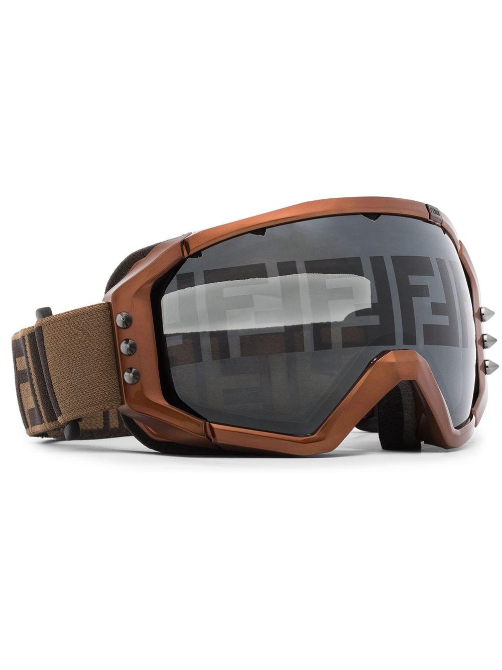 Fendi Synthetic Ffjacquard Ski goggles in Brown Lyst
