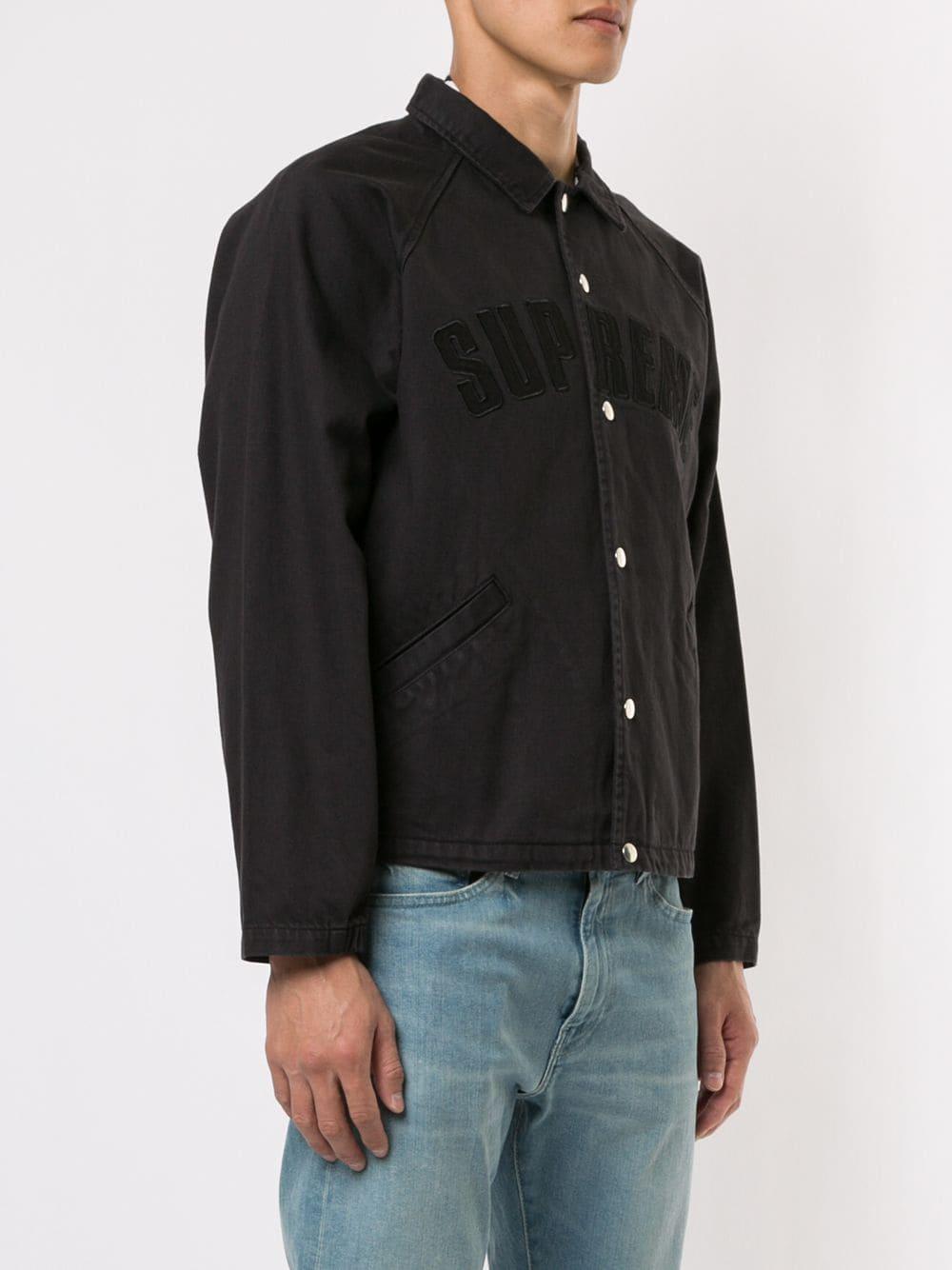 snap front twill jacket supreme