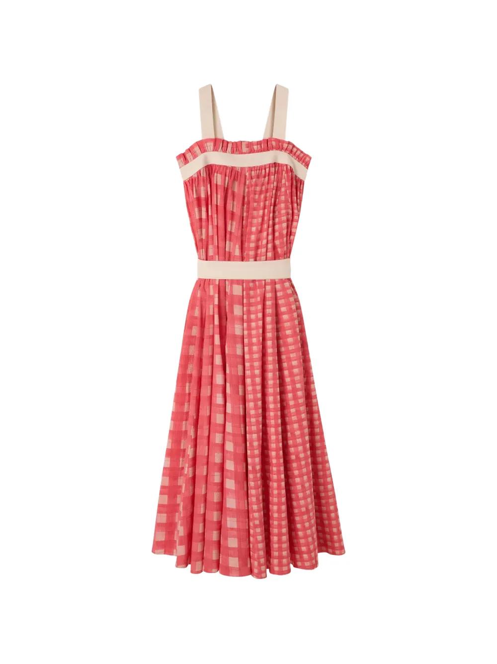 open lace back dress LEE MATHEWS | CHARLOTTE SPLICED MIDI SHIRTDRESS main image 1