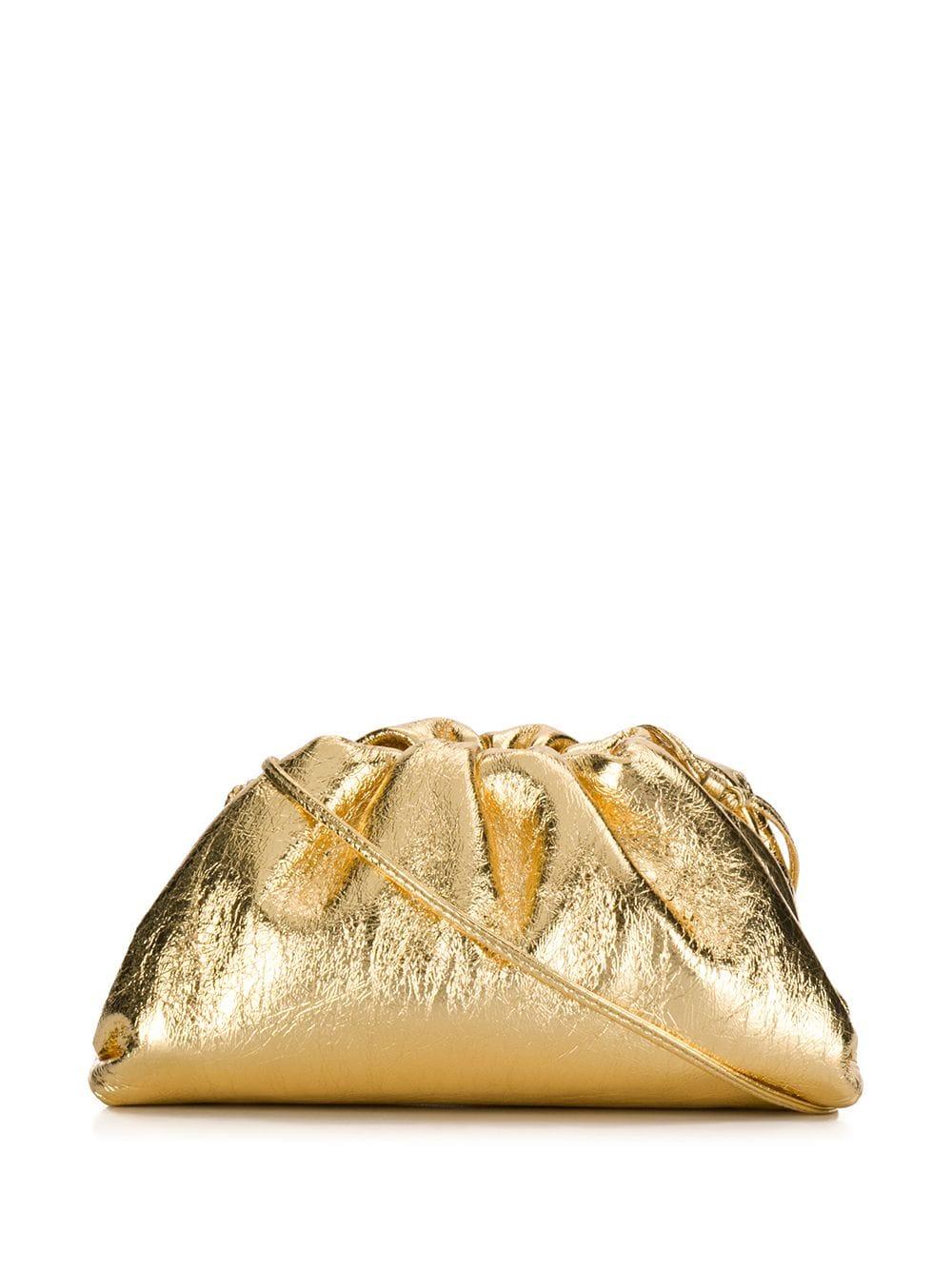 Bottega Veneta The Mini Pouch Faux-leather Clutch Bag in Metallic