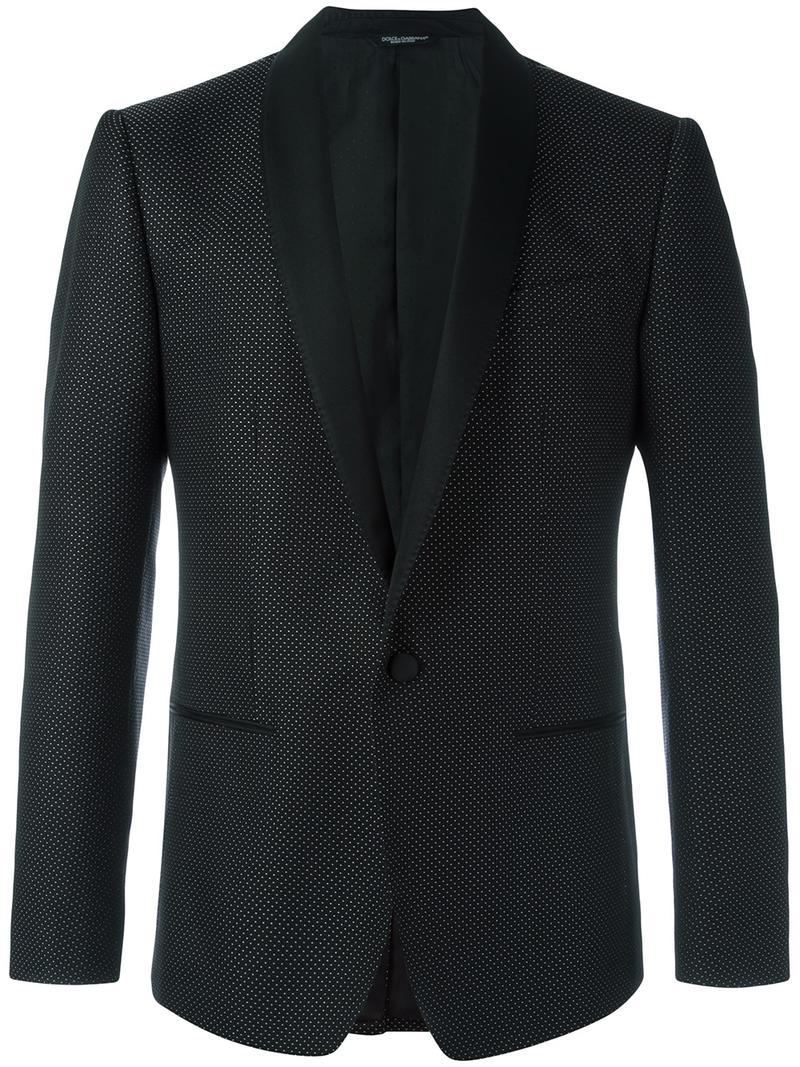 Lyst - Dolce & Gabbana Micro Dotted Tuxedo Jacket in Black for Men