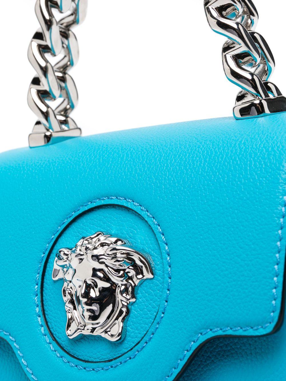 Versace Small La Medusa Top-handle Bag in Blue | Lyst