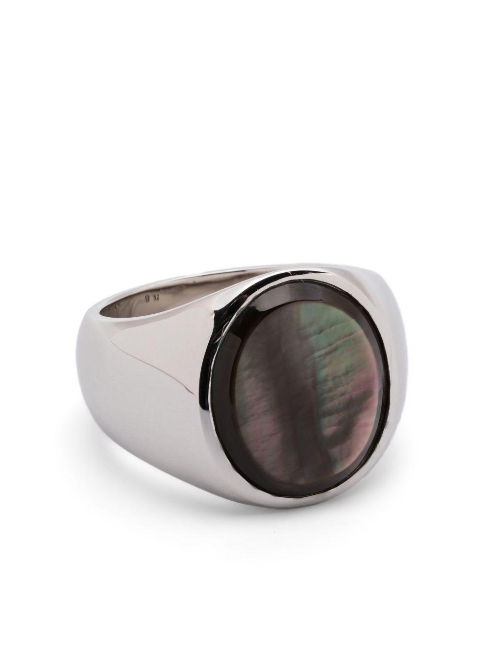 Tom Wood レディース ブラック Oval シグネットリング リング