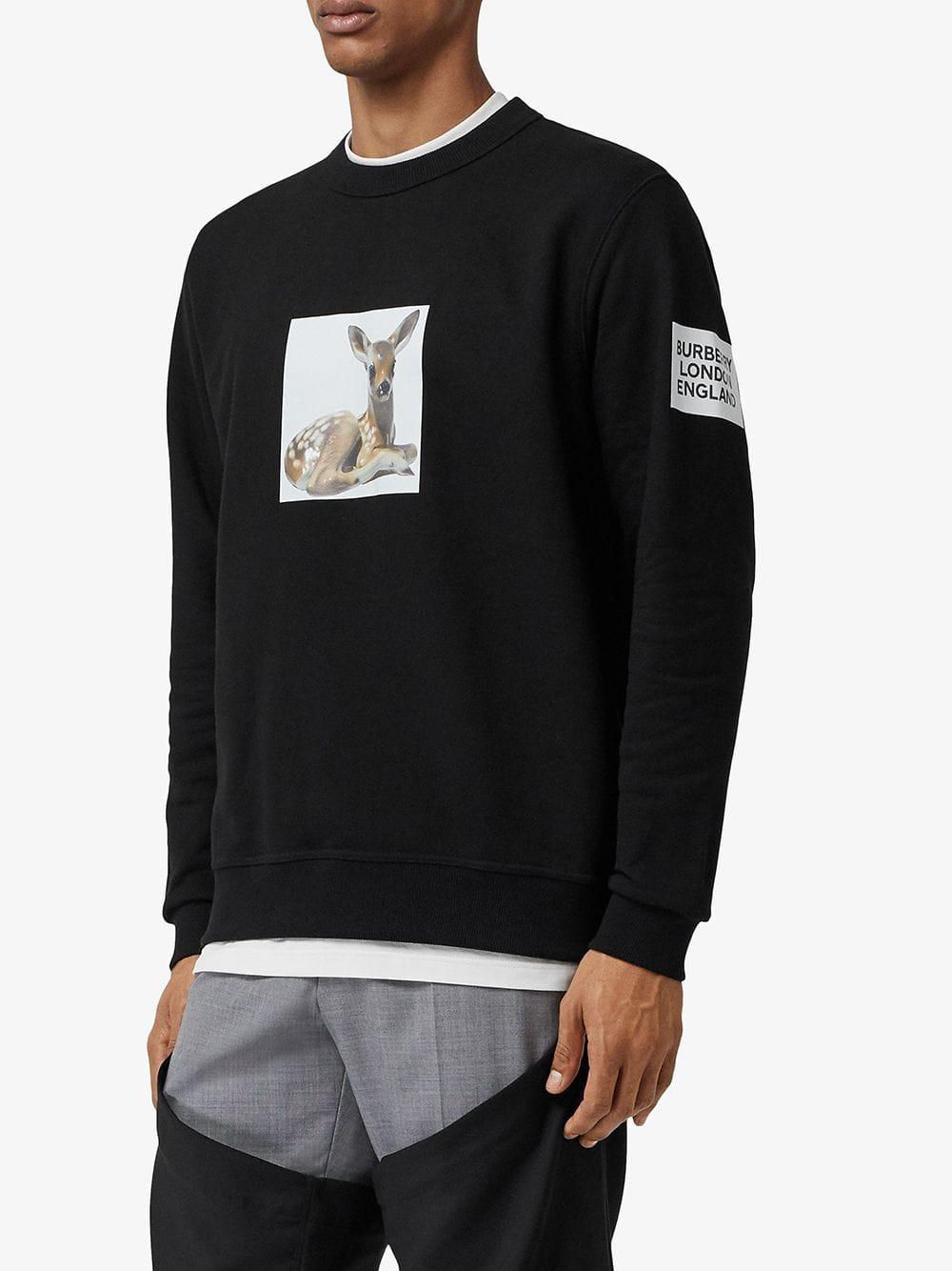 burberry deer sweater