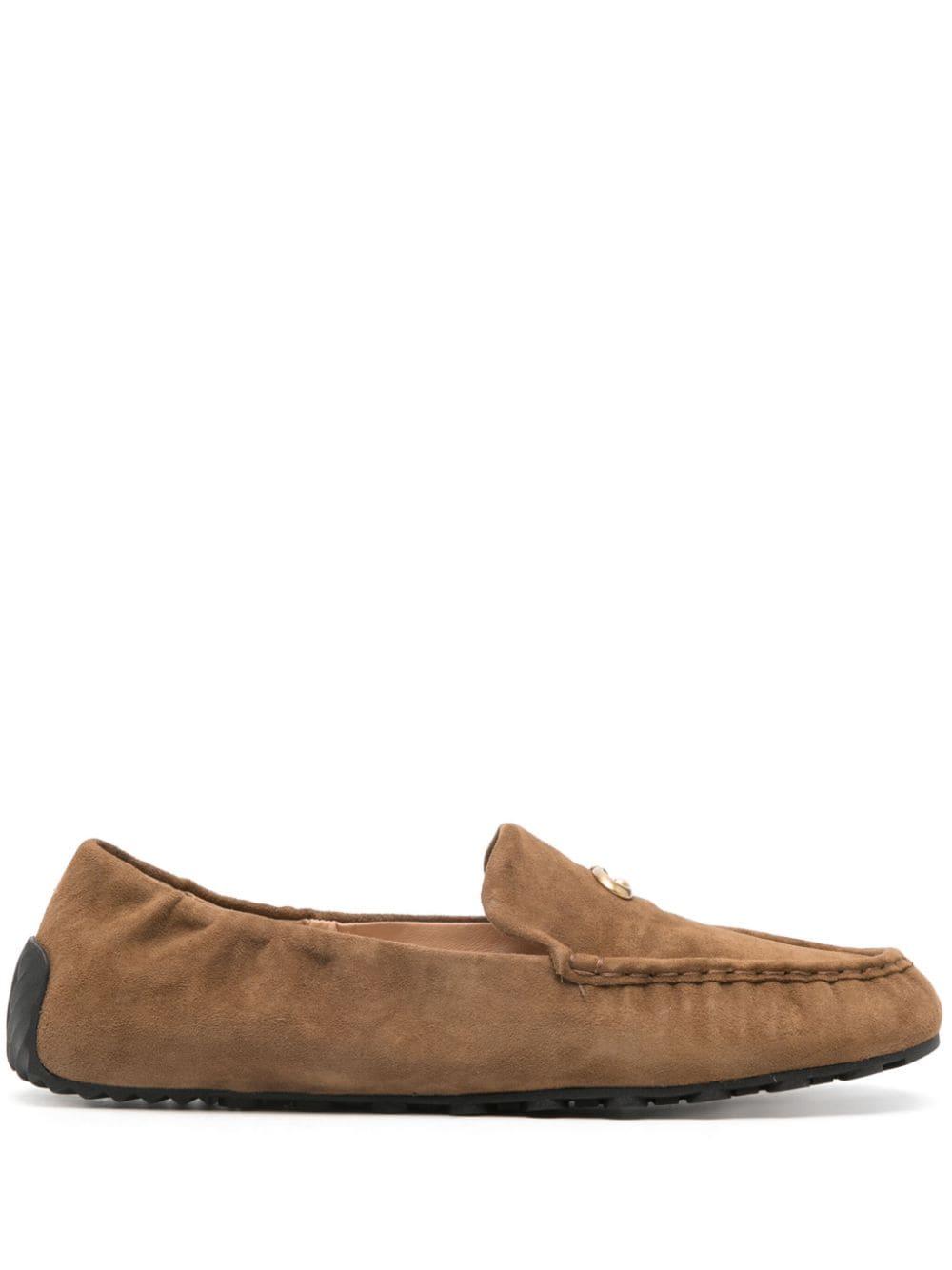 COACH Ronnie Suede Loafers in Brown | Lyst