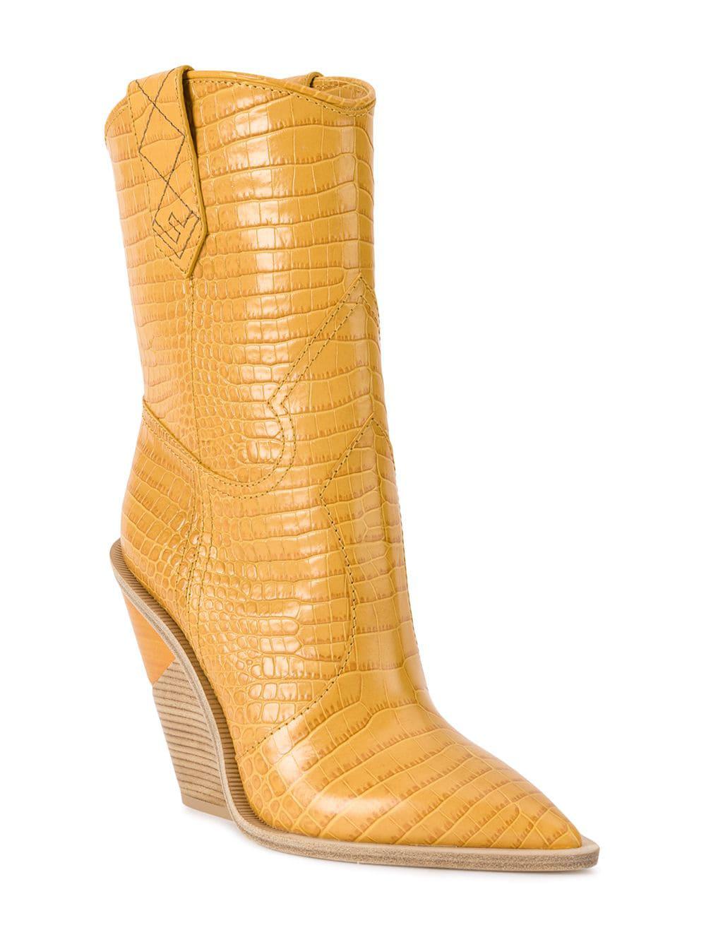 yellow fendi cowboy boots
