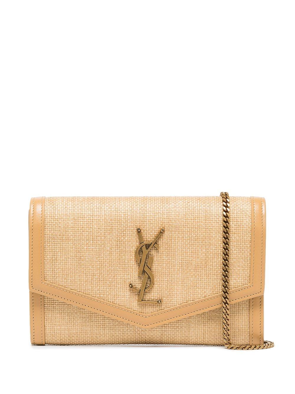 Saint Laurent Uptown Raffia Shoulder Bag Lyst
