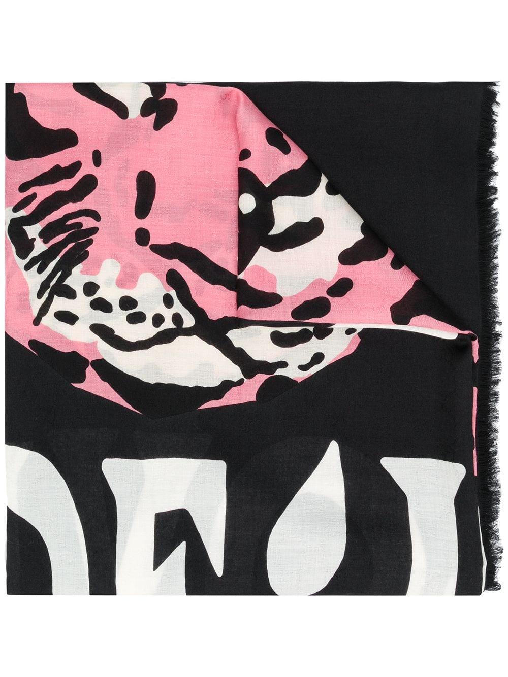 Gucci Silk Tiger Print Scarf in Black - Lyst