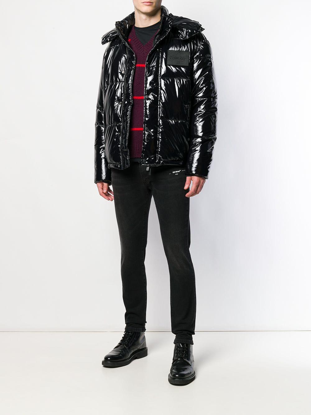 Calvin Klein Synthetic Liquid Shine Puffer Jacket in Black for Men 