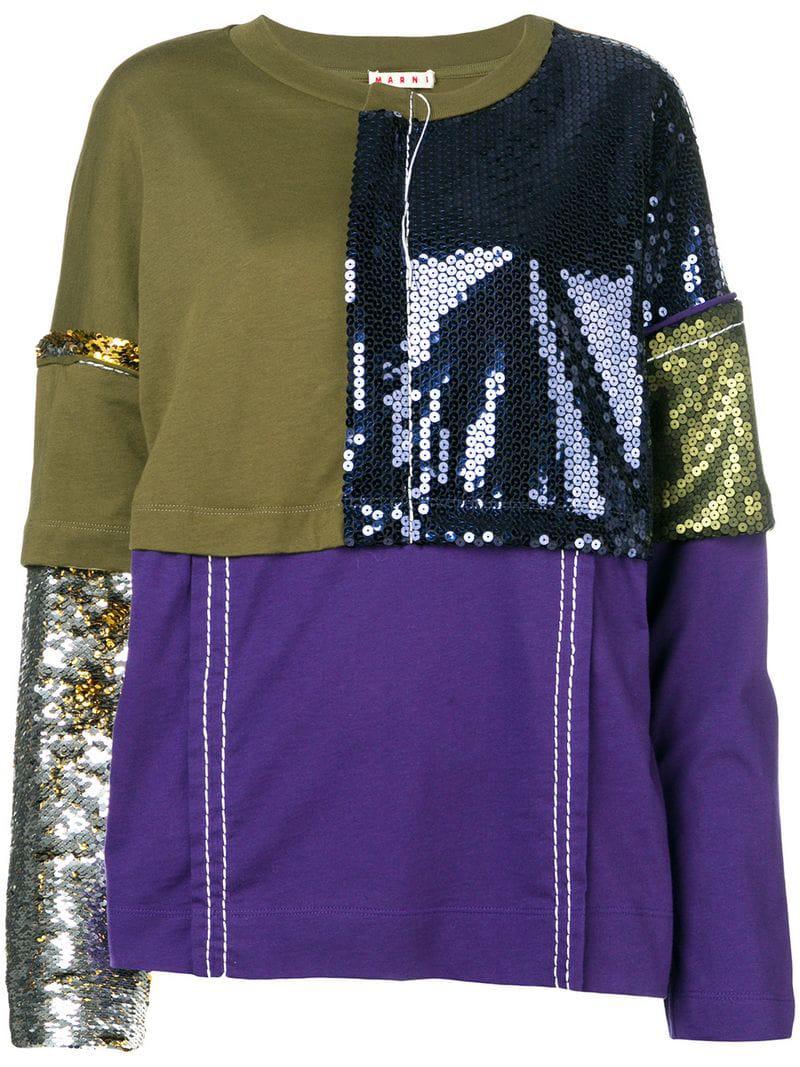 purple sequin jumper