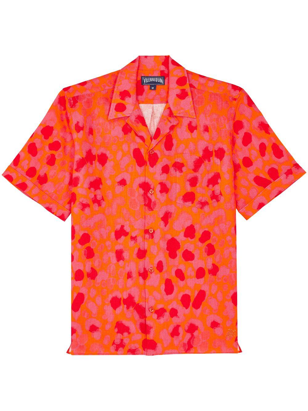 Vilebrequin メンズ レッド リネンボーリングシャツ シャツ