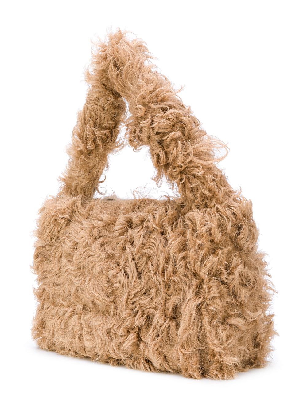 Miu Miu Shearling Shoulder Bag Lyst
