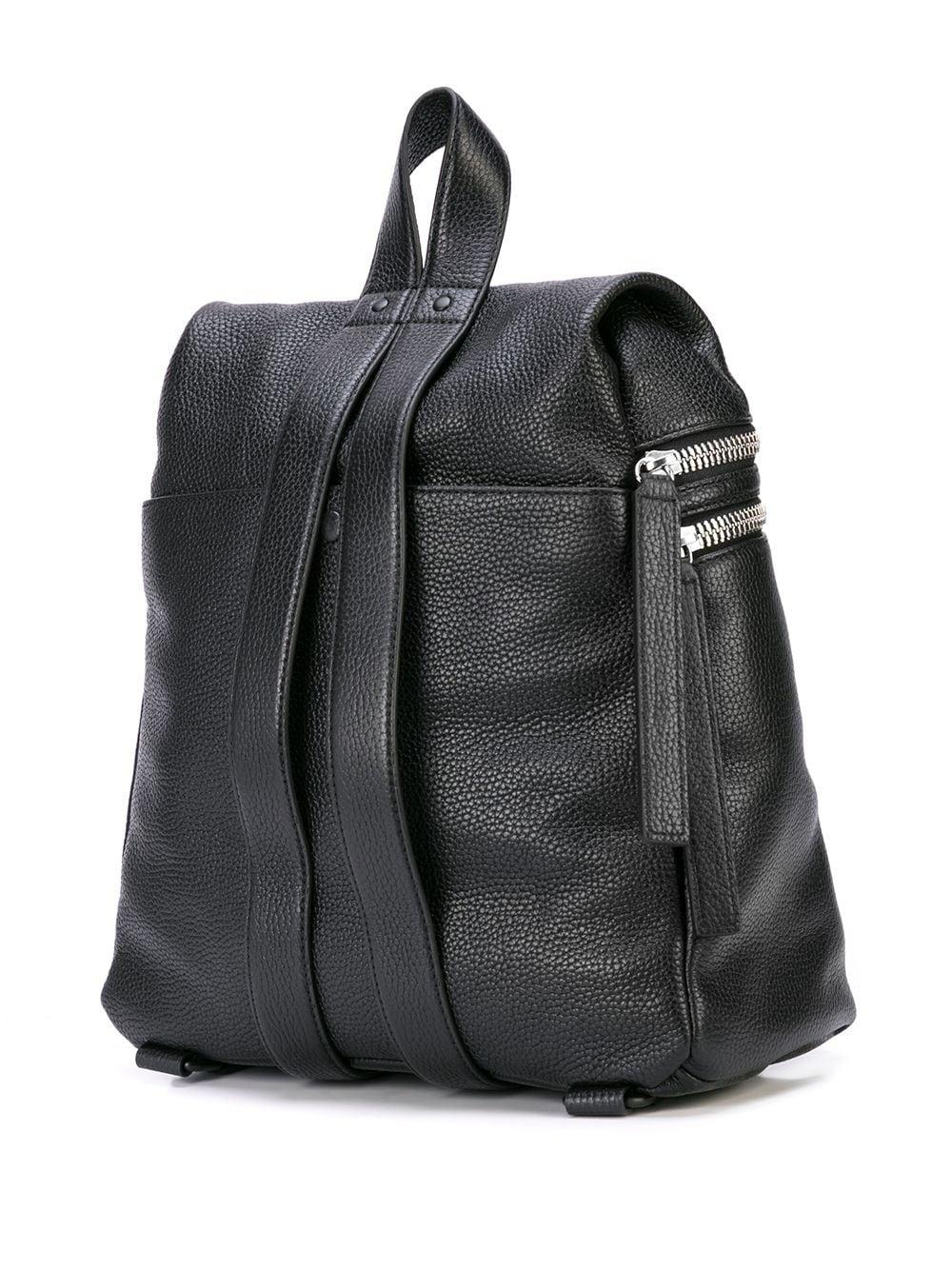 Kara Leather Double Zip Backpack in Black - Lyst