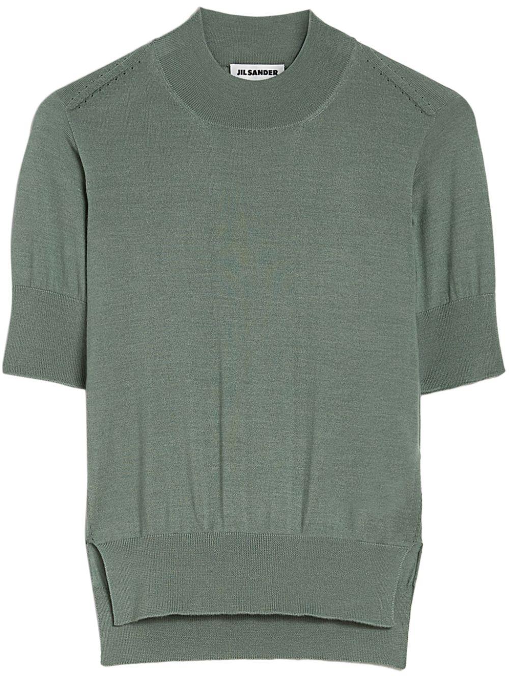 Jil Sander レディース グリーン ニットトップ トップス