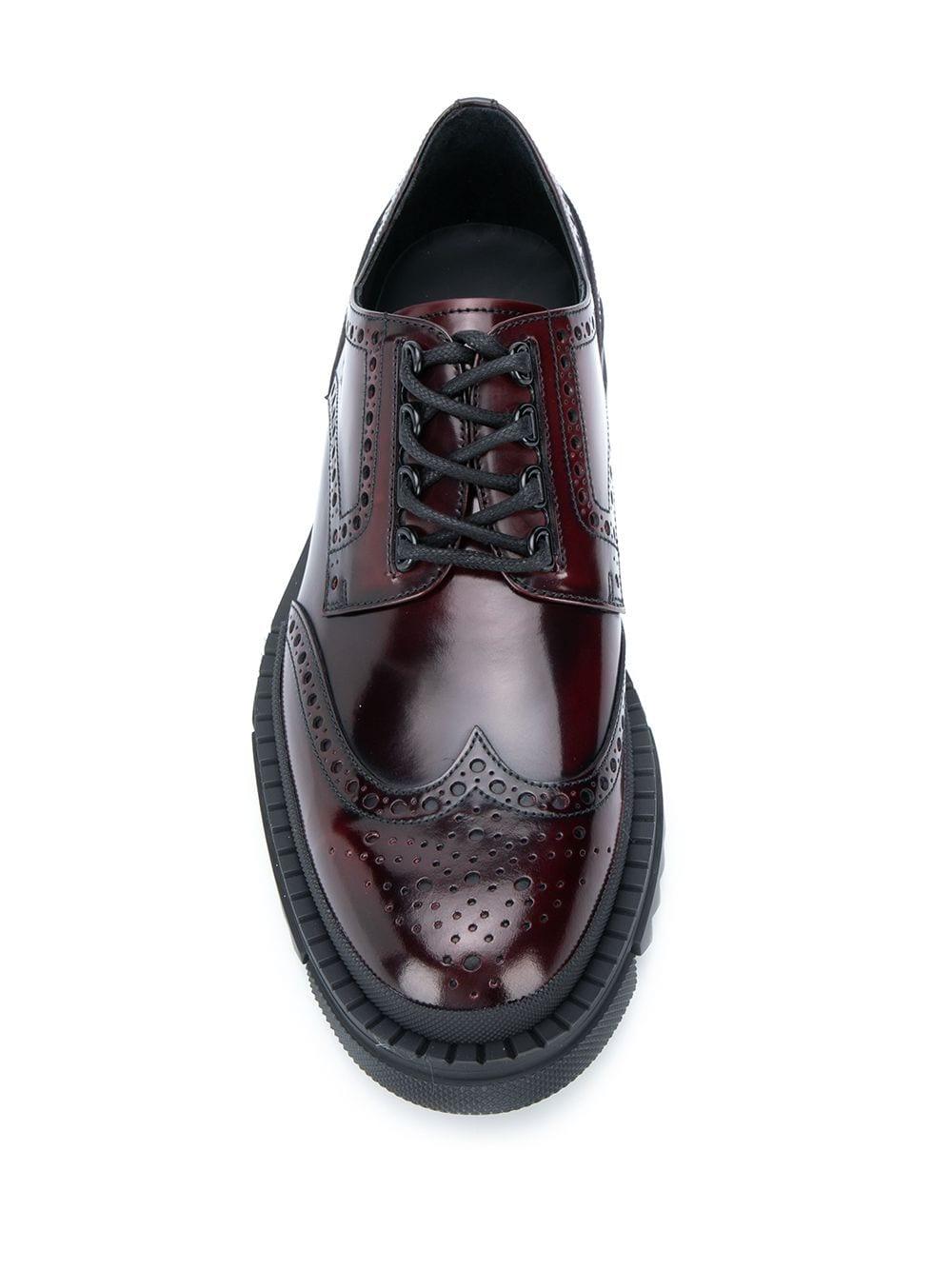 Versace Chunky Brogues in Red for Men - Lyst