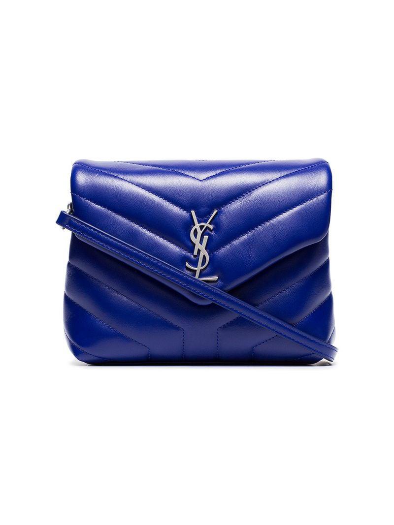 Saint Laurent Blue Monogram Lou Lou Quilted Leather Shoulder Bag - Lyst
