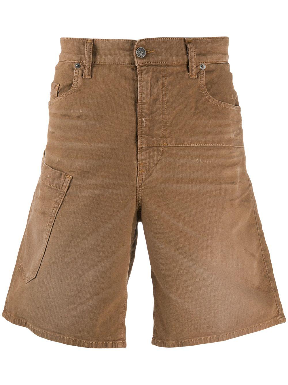 DIESEL D-azerr JoggJeans Cargo Shorts in Brown for Men | Lyst