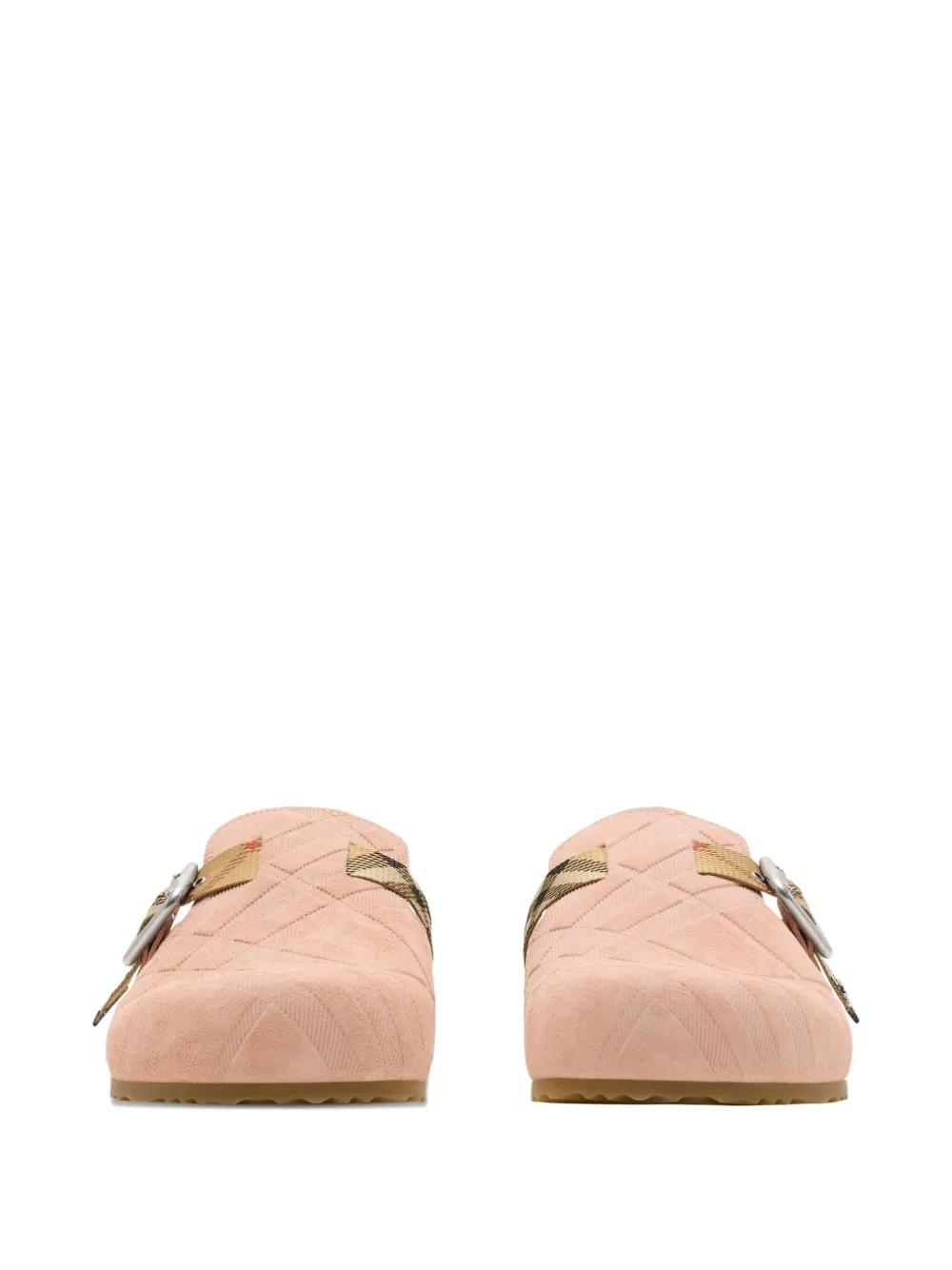 サンダル・ミュール Burberry Urchin Sandals - Burberry - Leather - Pink Burberry Urchin Mules in Pink | Lyst