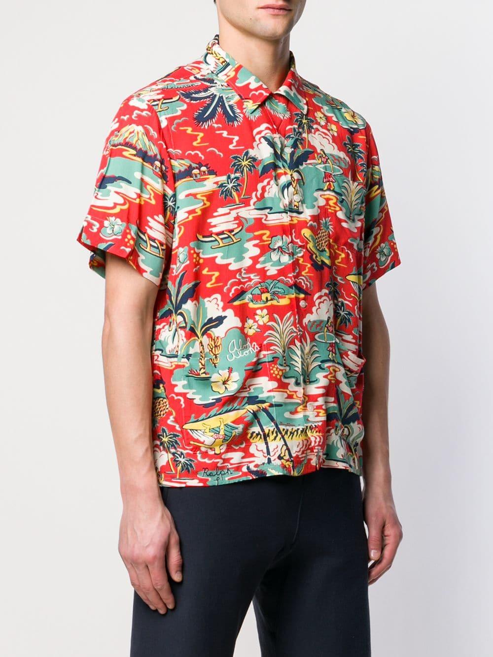 Polo Ralph Lauren Tropical Shirt in Red for Men | Lyst