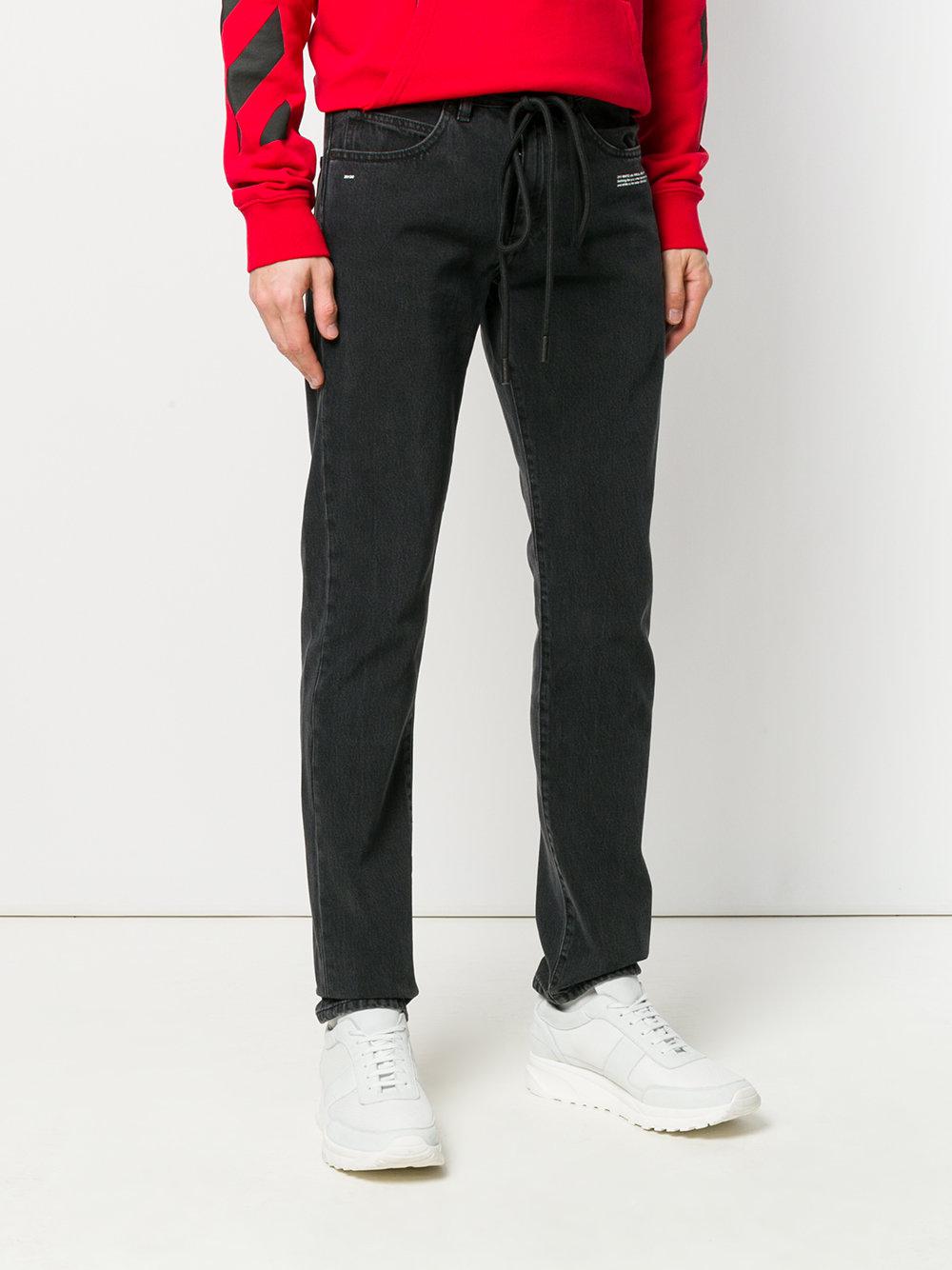 off white black denim