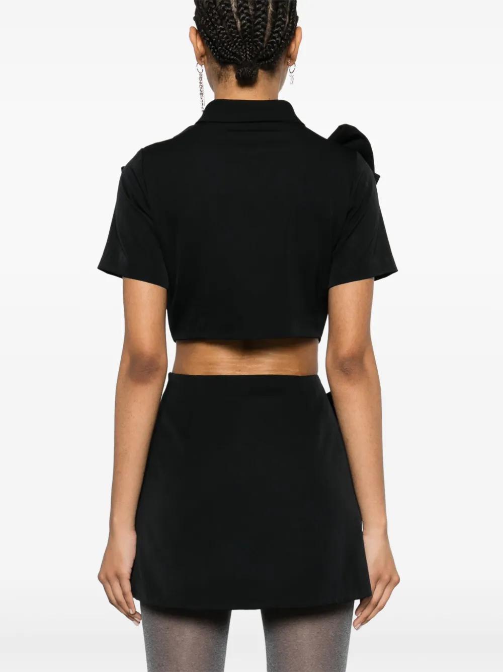 トップス Viktor & Rolf logo neck top litmus ONE-SHOULDER DRAPE BOW SHIRT – Viktor&Rolf