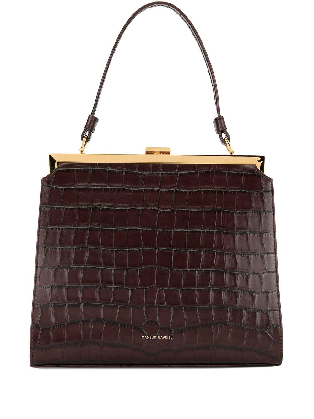 mansur gavriel croc embossed bag