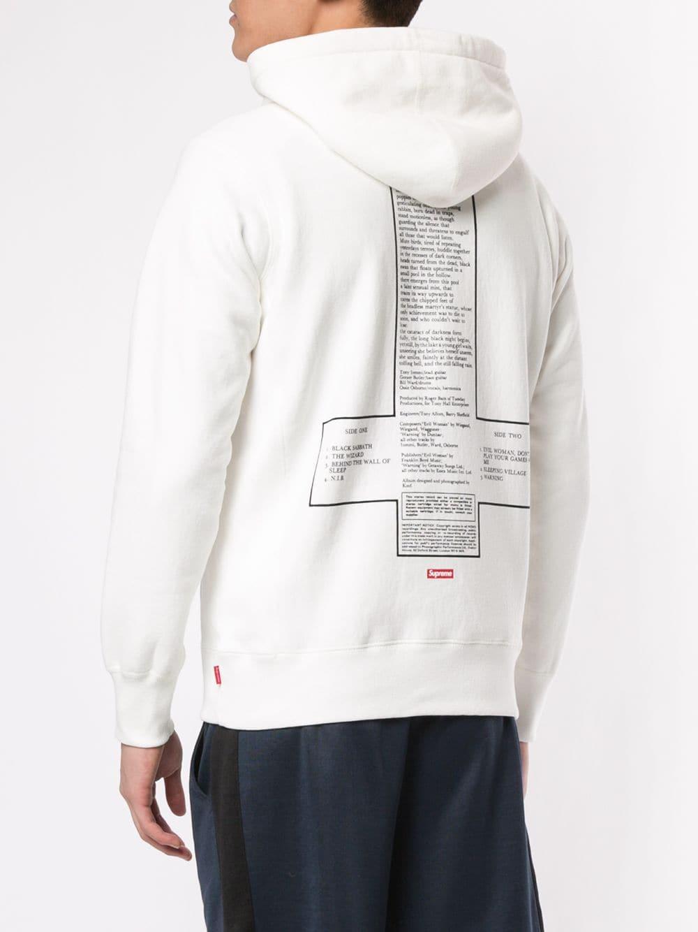 Supreme x Black Sabbath コラボ　スウェット　M ホワイト Supreme x Black Sabbath コラボ スウェット M ホワイト