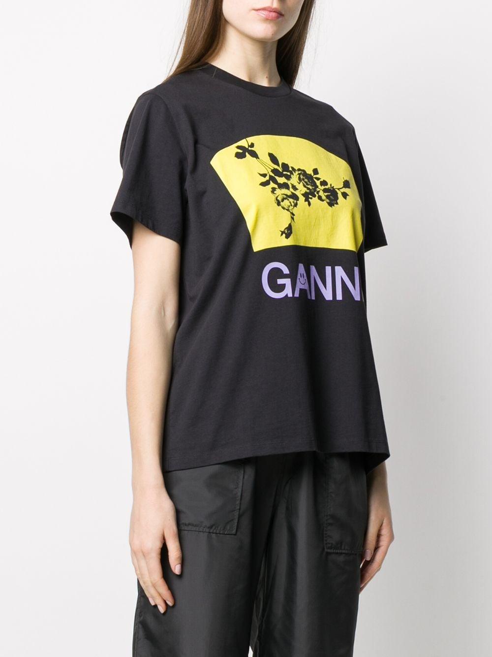 ganni t shirt black