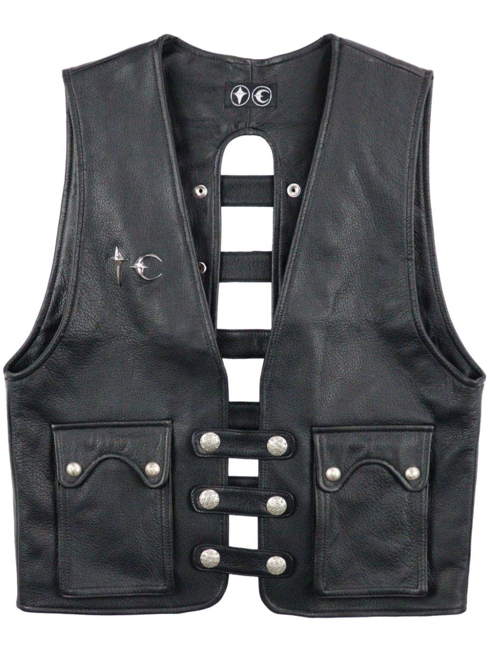 THUG CLUB Stud-embellished Leather Vest in Black for Men | Lyst THUG CLUB Stud-embellished Leather Vest in Black for Men | Lyst