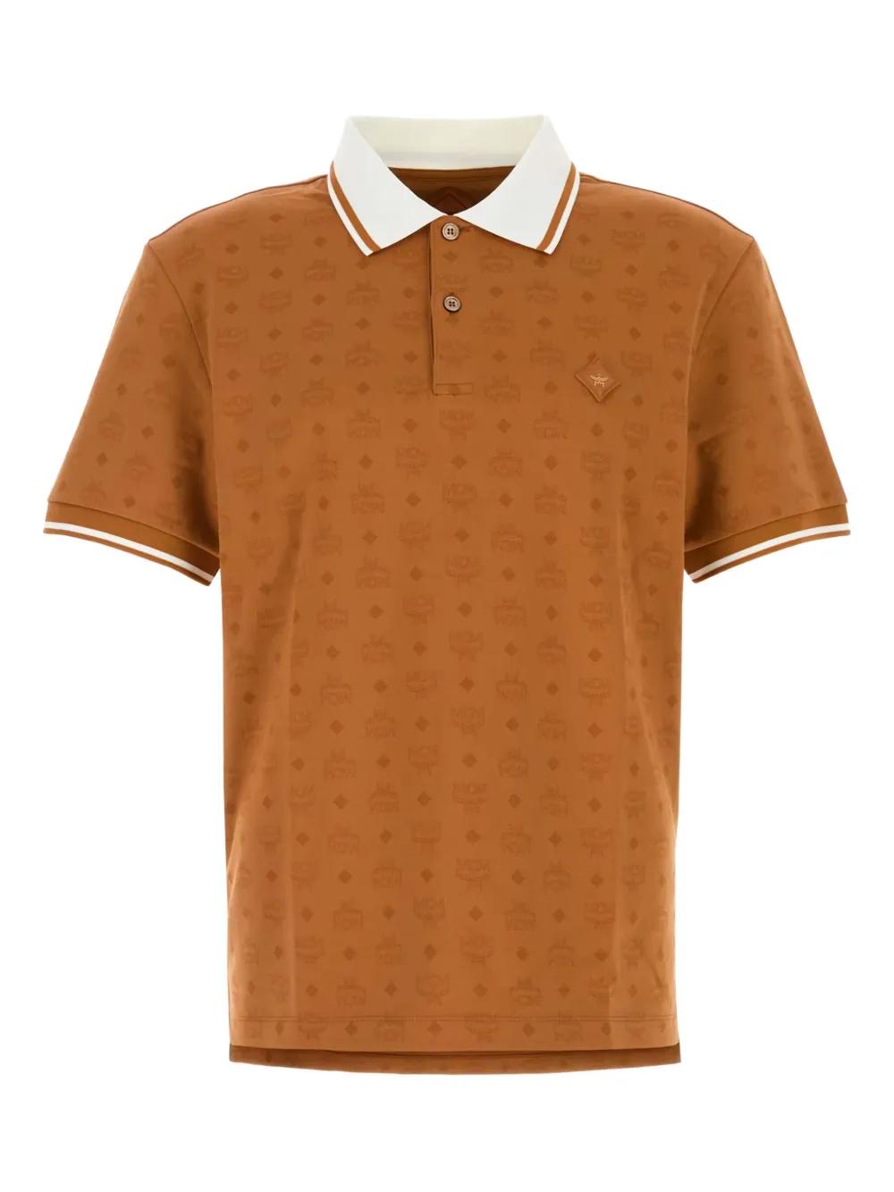 mcm-orange-Monogram-Print-Polo
