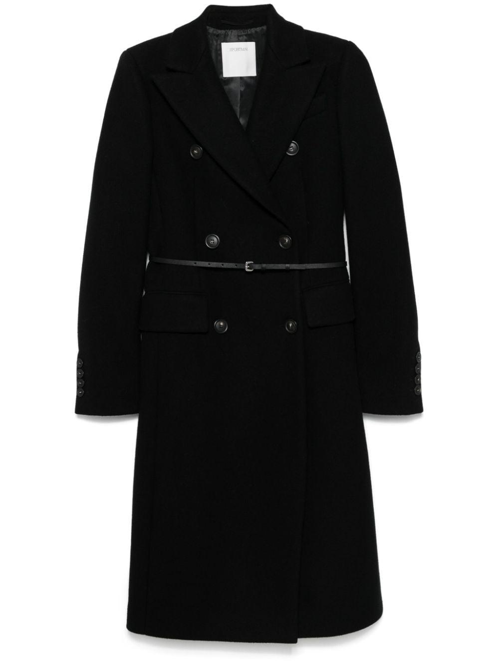 【SPORTMAX】GHIA WOOL COAT Sportmax Ghia Coat in Black | Lyst